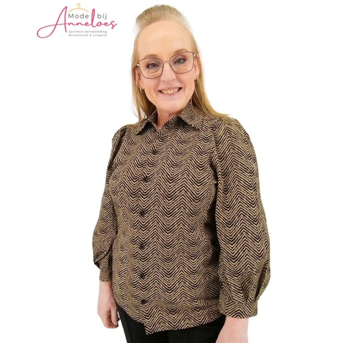 Lady Day Blouse Mary Herringbone print